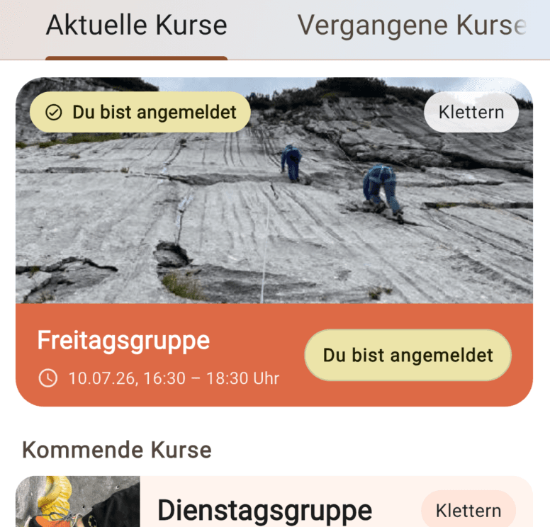 Kursübersicht in KursKompass