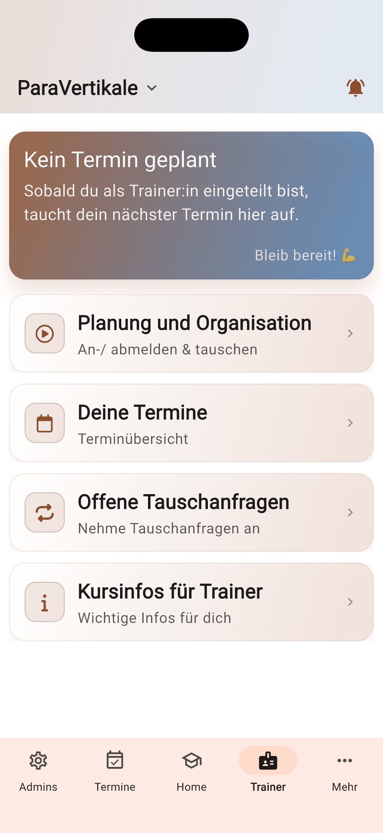 KursKompass App – Traineransicht